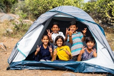 camping at school